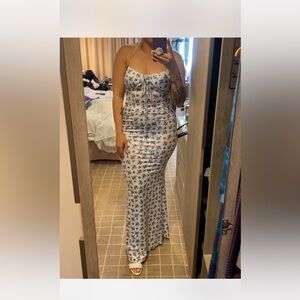 *NEW* Floral Blue and White Maxi Dress